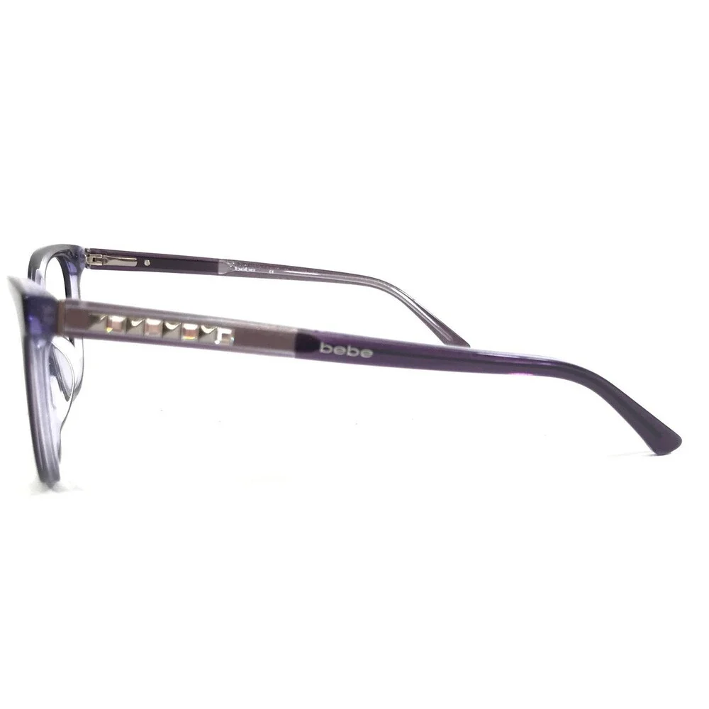 Bebe Eyeglasses Frames BB5169 500 PLUM Purple Swarovski Crystals 52-15-135